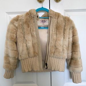 Kid’s Juicy Couture Furry/Knitted Coat, Size 8